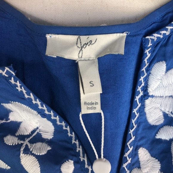 Joie Clodagh Embroidered Peasant Top Tunic Sz S - Picture 7 of 14
